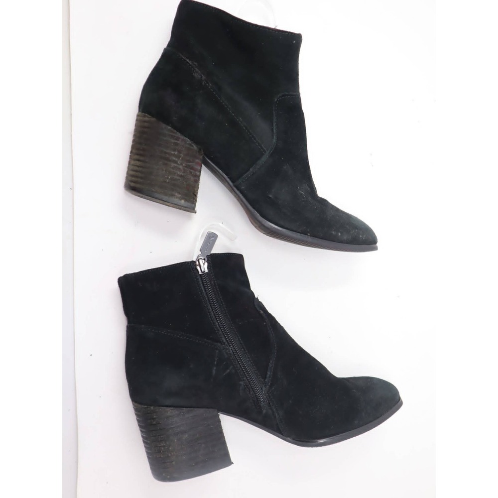 Black Ankle Boots 8M Blondo Women Waterproof Suede Block Heel B6913 015